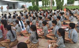 Sanskar-Academy-Students-doing-Yoga